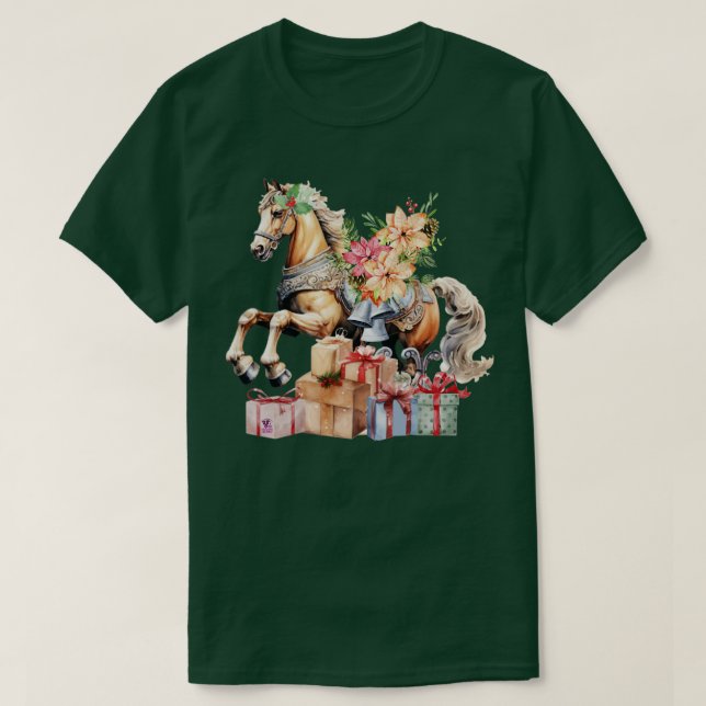 Camiseta Navidades mecen caballo (Diseño del anverso)