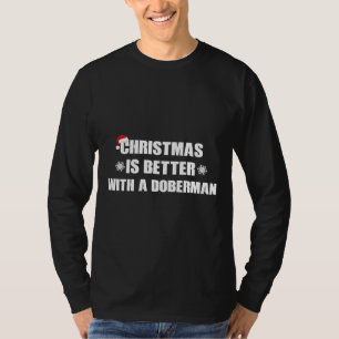 Camiseta Navidades Mejor Con Doberman