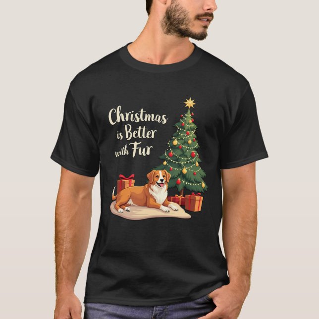 Camiseta Navidades Mejor Con Fur Pet Lover Holiday (Anverso)