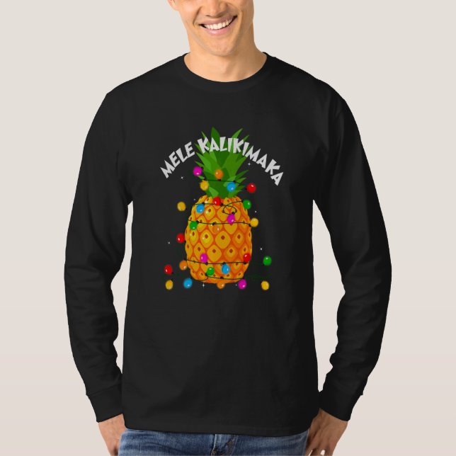 Camiseta Navidades Mele Kalikimaka Piña Hawaii Xmas L (Anverso)