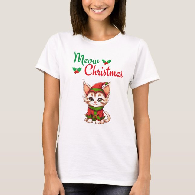 Camiseta Navidades Meow (Anverso)