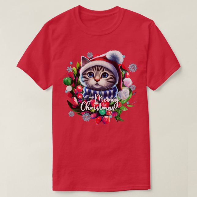 Camiseta Navidades Meowy (Diseño del anverso)