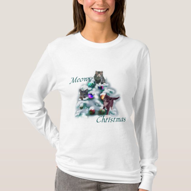 Camiseta Navidades Meowy (Anverso)