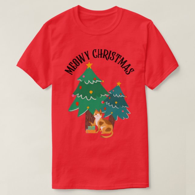 Camiseta Navidades Meowy (Diseño del anverso)