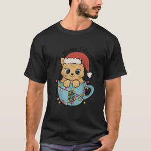 Camiseta Navidades Meowy Catmas Tree enciende a Cat Lover F