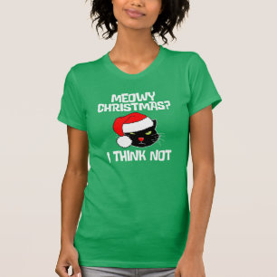 Camiseta ¿Navidades Meowy? Creo Que No. Navidades divertido