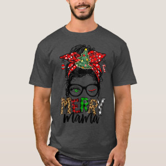 Camiseta Navidades Merry Mama Mom Life Funny Navidades Mess