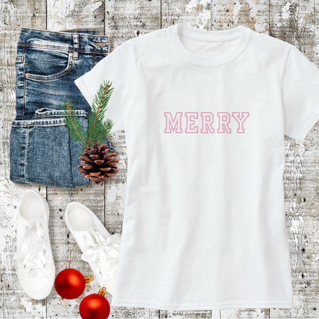 Camiseta Navidades Merry Pink (Subido por el creador)