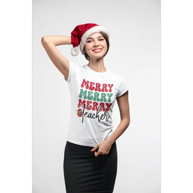 Camiseta Navidades Merry Teacher Shirt (Subido por el creador)