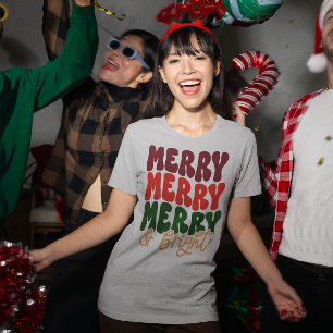 Camiseta Navidades Merry y Bright