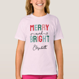 Camiseta Navidades merry y brillantes