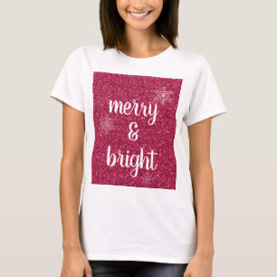 Camiseta Navidades merry y brillantes Copos de nieve Purpur