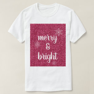 Camiseta Navidades merry y brillantes Copos de nieve Purpur
