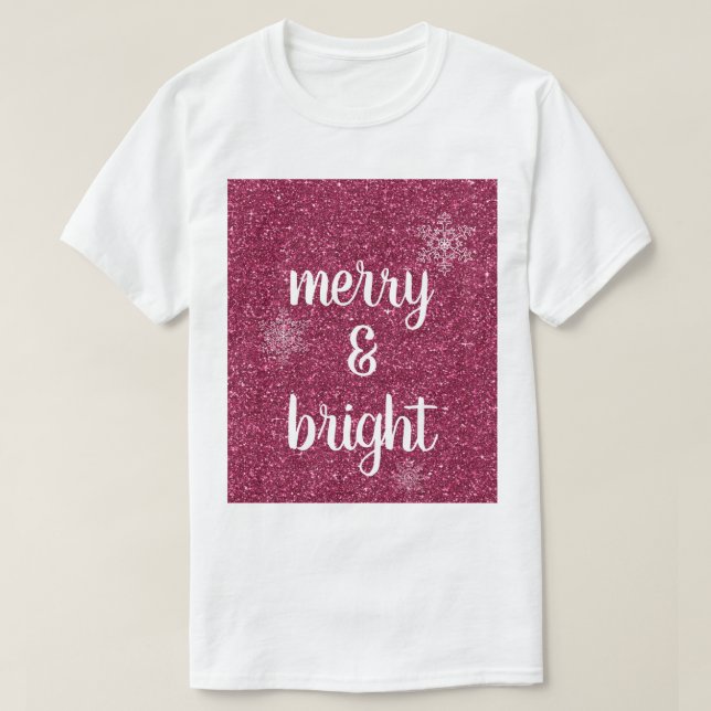 Camiseta Navidades merry y brillantes Copos de nieve Purpur (Diseño del anverso)