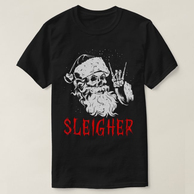 Camiseta Navidades Metalizado de Santa Claus, más alto, rom (Diseño del anverso)