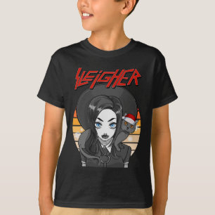 Camiseta Navidades Metalizado de Sleigher Santa Claus Gótic