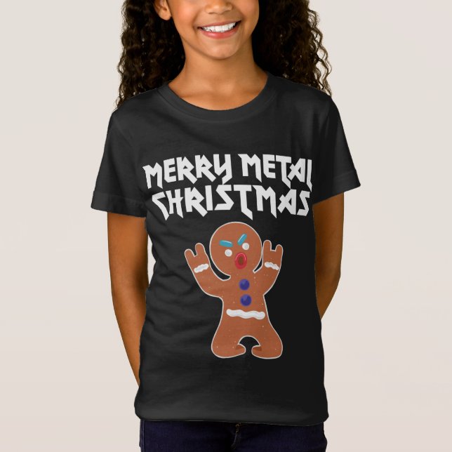 Camiseta Navidades metalizado graciosos Metalizado Gingerbr (Anverso)