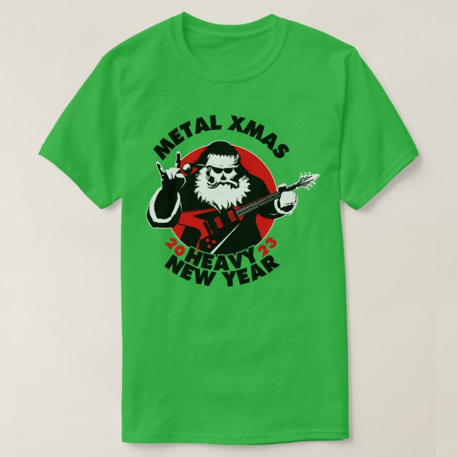 Camiseta Navidades metalizado pesados Año Nuevo 2023 Pesado (Diseño del anverso)