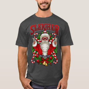 Camiseta Navidades Metalizado pesados de Sleigher Santa Cla