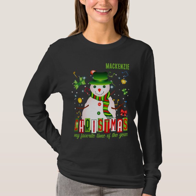 Camiseta Navidades mi momento favorito del año con Snowman (Anverso)