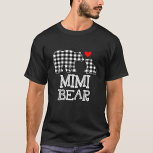 Camiseta Navidades Mimi Bear Pajama Búfalo Blanco Y Negro