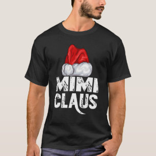 Camiseta Navidades Mimi Claus Santa Hat Navidad Familia coi