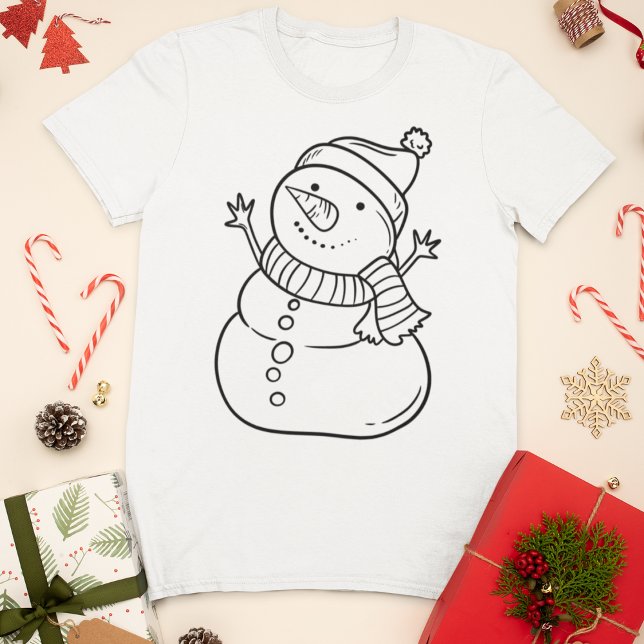 Camiseta Navidades minimalistas Snowman (Subido por el creador)