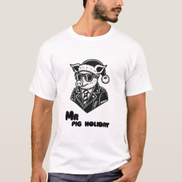 Camiseta Navidades minimalistas Sr. cerdo vacaciones