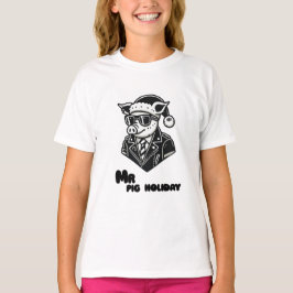 Camiseta Navidades minimalistas Sr. cerdo vacaciones