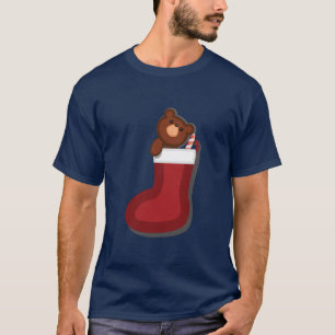 Camiseta Navidades mirando con Teddy Bear