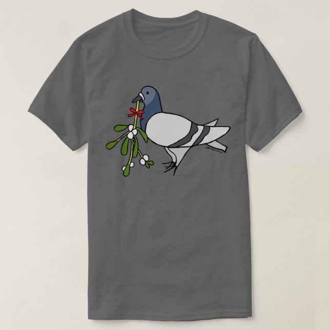 Camiseta Navidades Mistletoe Fred the Pigeon (Diseño del anverso)