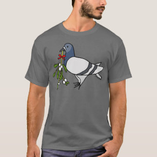 Camiseta Navidades Mistletoe Fred the Pigeon