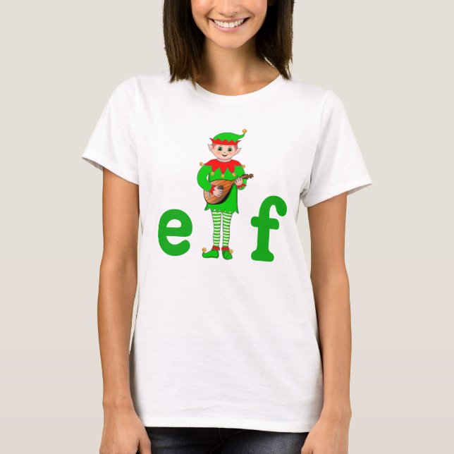 Camiseta Navidades modernos Elfo musical (Anverso)