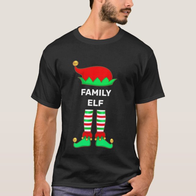 Camiseta Navidades modernos familia Elf T-Shirt (Anverso)