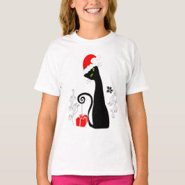 Camiseta Navidades modernos vestido de gato gatito gatito v
