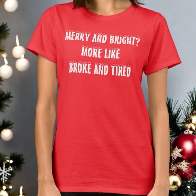 Camiseta Navidades Monograma de tipografía divertida Merry  (Subido por el creador)