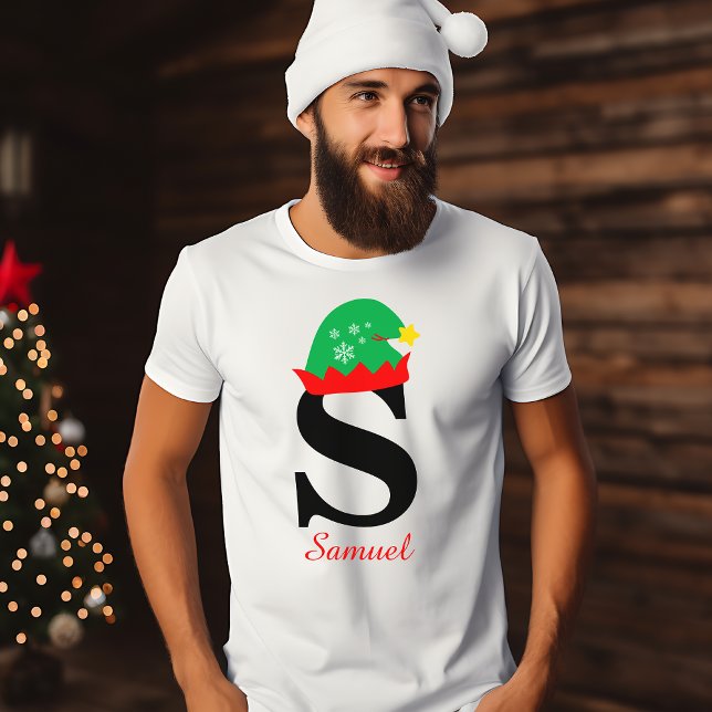 Camiseta Navidades monogramados, personalizar con nombre bl (Subido por el creador)