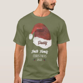 Camiseta Navidades Monogramas de la familia Santa Hat Daddy