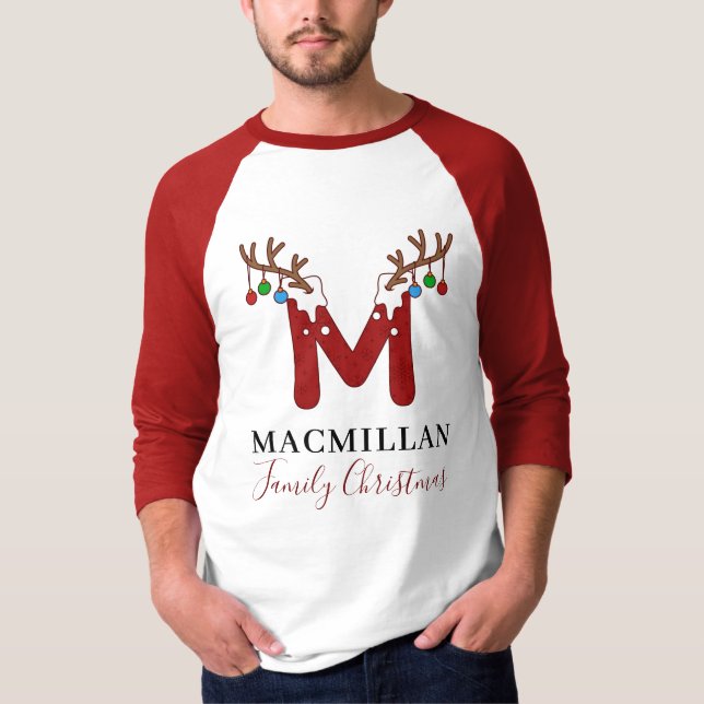 Camiseta Navidades monogramas que coinciden con vendedores  (Anverso)