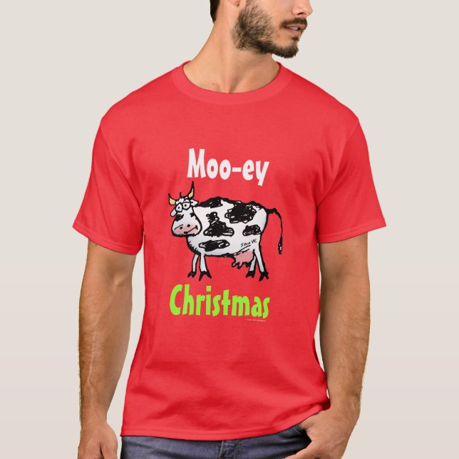 Camiseta Navidades Moo-ey Personalizado Cow (Anverso)