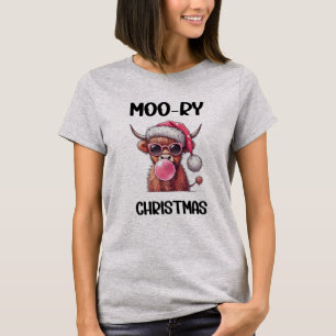 Camiseta Navidades Moo-ry Scottish Higland Cow