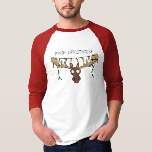 Camiseta Navidades Moose, un animal festivo gracioso