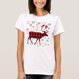 Camiseta Navidades Moose, venado, alce, caribú, águilas roj