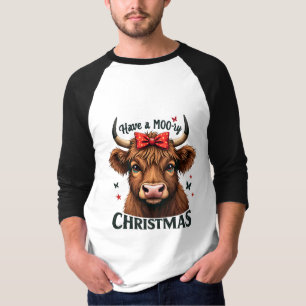 Camiseta Navidades morales adoran vaca con Santa