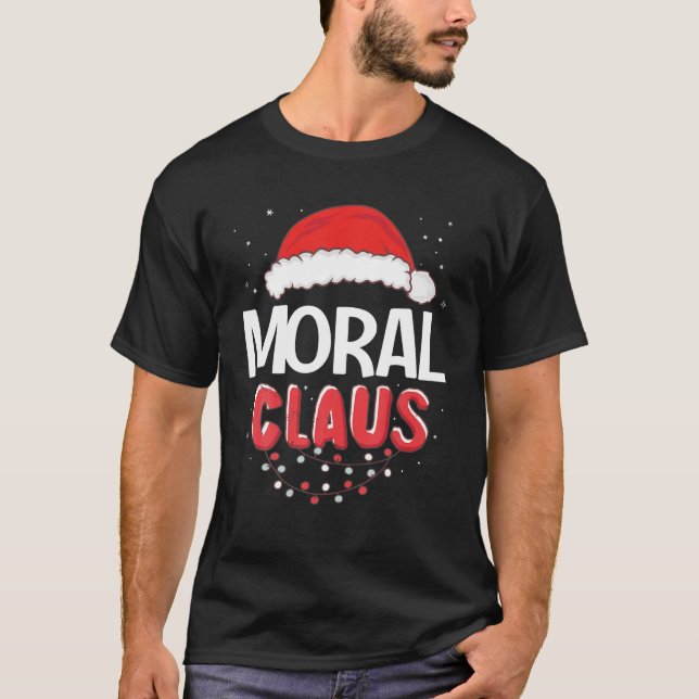 Camiseta Navidades morales de Santa Claus coinciden con el  (Anverso)