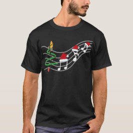 Camiseta Navidades Music Notes Santa Hat Treble Clef