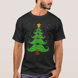 Camiseta Navidades Mustache Tree Shirt Divertido Mustache