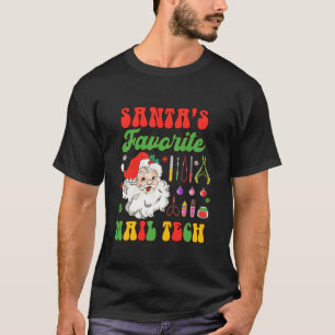 Camiseta Navidades Nail Boss Artista de uñas Santa es favor