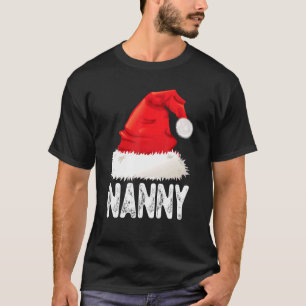 Camiseta Navidades Nanny Santa Hat Navidad Familia Matanza