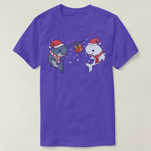 Camiseta Navidades Narwhal Regalo Niños Beluga Ballena pres (Diseño del anverso)